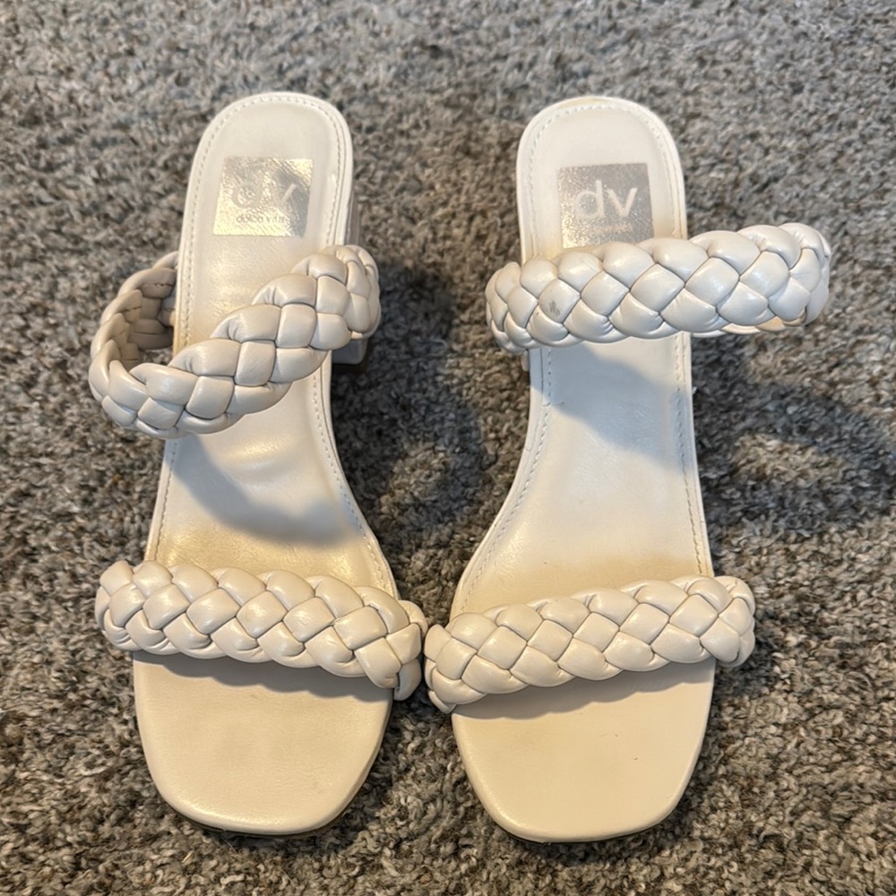 DV by Dolce Vita Women's Cream Braided Sandals